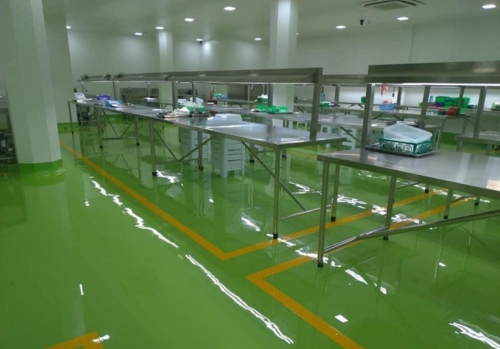 Quy Trình Thi Công Sơn Nền Sơn Sàn Epoxy Cho Nhà Xưởng