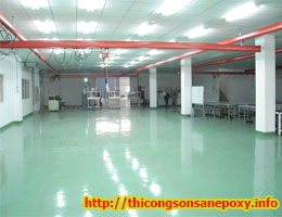 Thi công sơn epoxy tự san phẳng