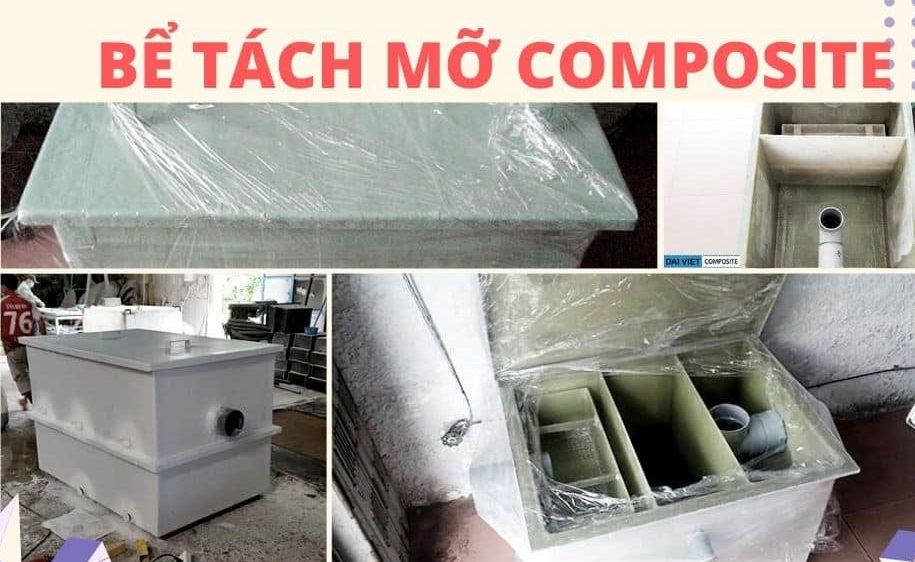 Bể tách mỡ, dầu 3 ngăn cho gia đình