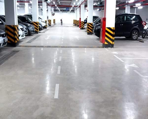 Mài sàn bê tông tầng hầm
