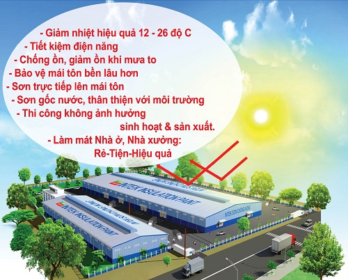 Sơn chống nóng mái tôn