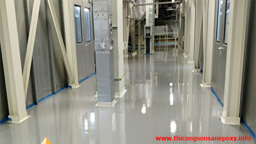 Sàn nhà máy hóa chất đã được phủ SƠN EPOXY “Bóng loáng”