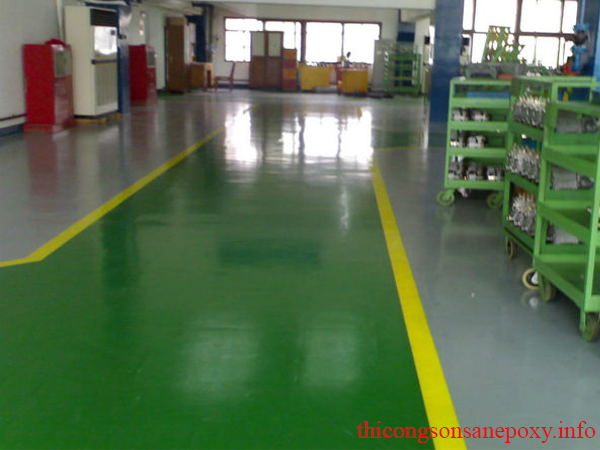 Thi công sơn epoxy nền bê tông