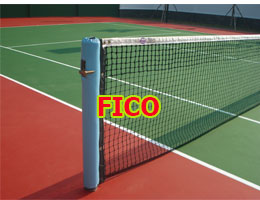 Lắp dựng cột trụ lưới sân tennis