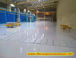 Sơn epoxy cho nền xưởng khu công nghiệp